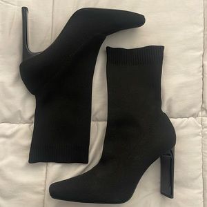 HIGH HEEL SOCK-STYLE ANKLE BOOTS - ZARA